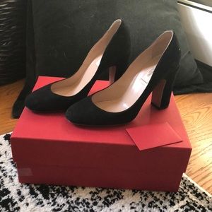 Valentino | Tan-Go Black Suede Heels